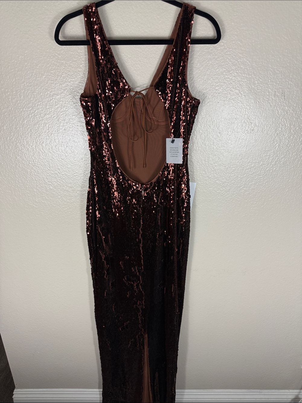 Michael Costello x Revolve Calabria Maxi Dress in Copper - Picture 7 of 9